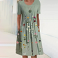 【S-3XL】👗Флорална рокля с кръгло деколте