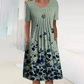 【S-3XL】👗Флорална рокля с кръгло деколте