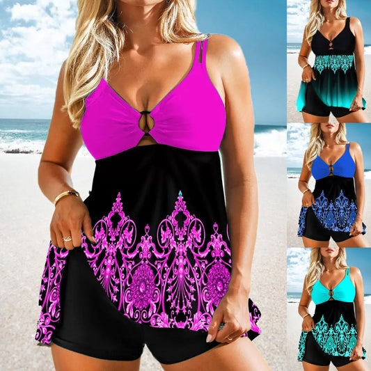 Дамски бански костюм с двойни презрамки👙