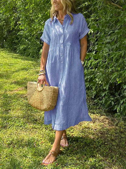 👗 Рокля с раирана риза