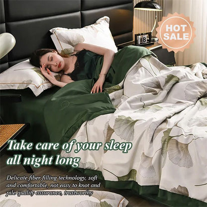 Измиваемо ледено хладно дишащо лятно одеяло комплект от 4 части