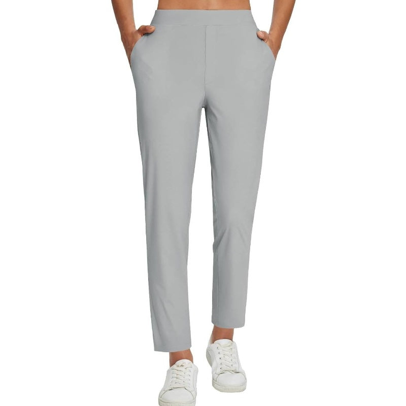 👖 50% RABATT – Høytaljede cargo-bukser – 4-veis stretch – glidelåslommer – pustende & hurtigtørkende – fra gym til gate – for hverdag og trening