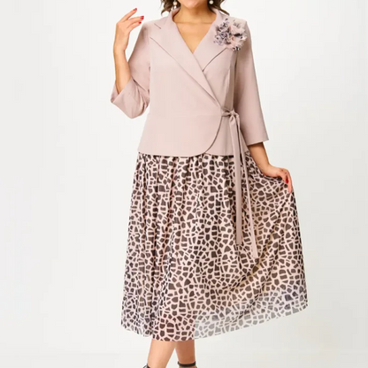 ✨Дамски комплект блейзър и флорална пола