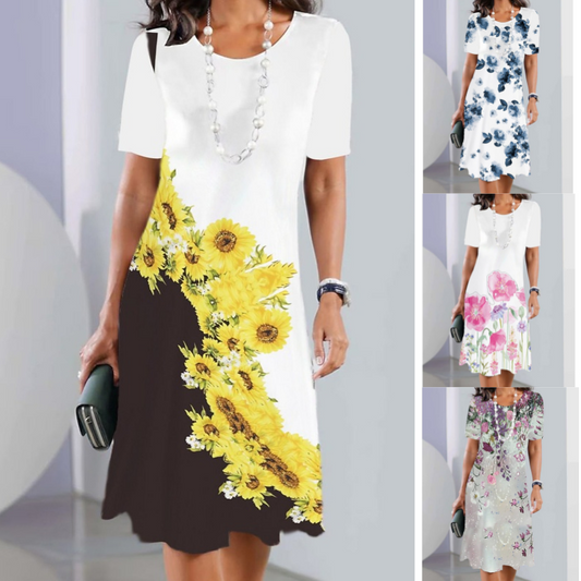 Дамска ежедневна рокля с щампа