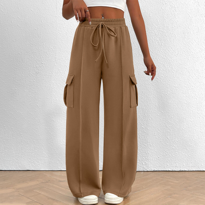 Дамски ежедневни панталони в един цвят