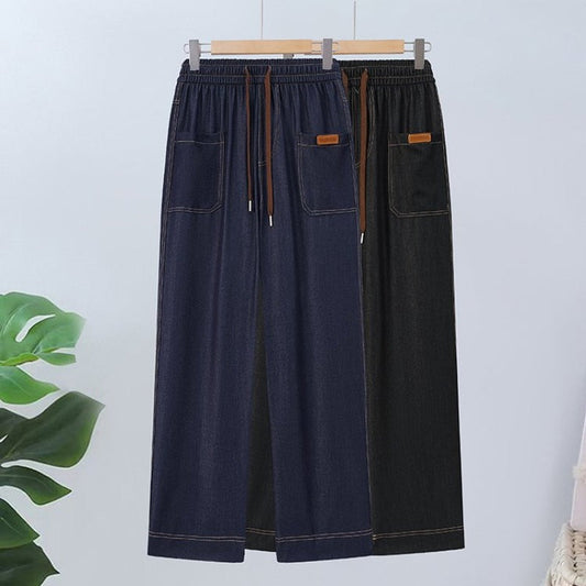 Дамски панталони с висока талия и прави крачоли