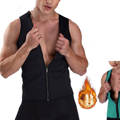 💥 Мъжка тренировъчна тениска с цип и оформяща фигурата