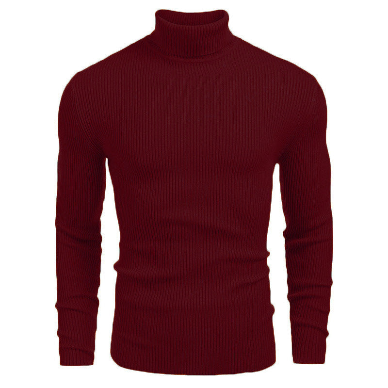 🔥 50% RABATT 🔥 Vinterstrikket Herregenser med Høyhals – Smal Passform, Varm & Stilren ❄️🧥