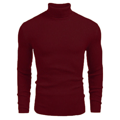 🔥 50% RABATT 🔥 Vinterstrikket Herregenser med Høyhals – Smal Passform, Varm & Stilren ❄️🧥