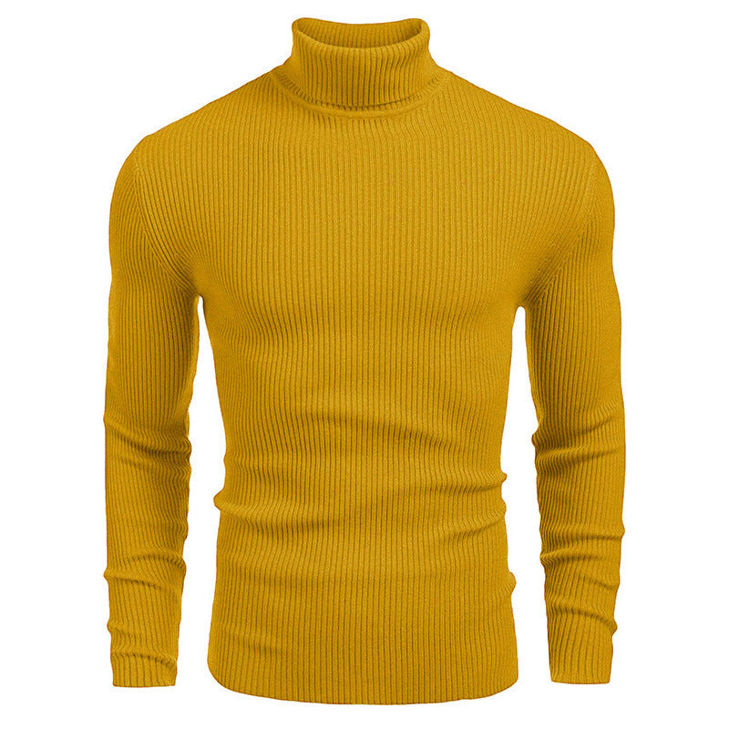 🔥 50% RABATT 🔥 Vinterstrikket Herregenser med Høyhals – Smal Passform, Varm & Stilren ❄️🧥