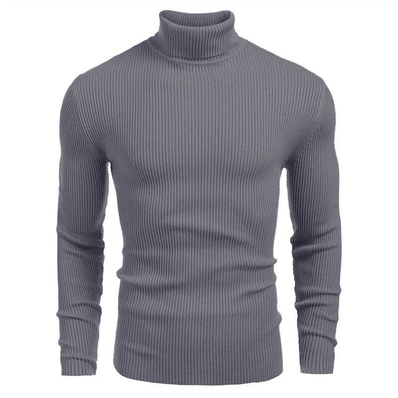 🔥 50% RABATT 🔥 Vinterstrikket Herregenser med Høyhals – Smal Passform, Varm & Stilren ❄️🧥