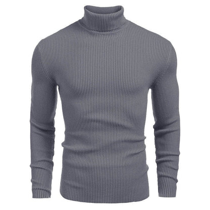 🔥 50% RABATT 🔥 Vinterstrikket Herregenser med Høyhals – Smal Passform, Varm & Stilren ❄️🧥