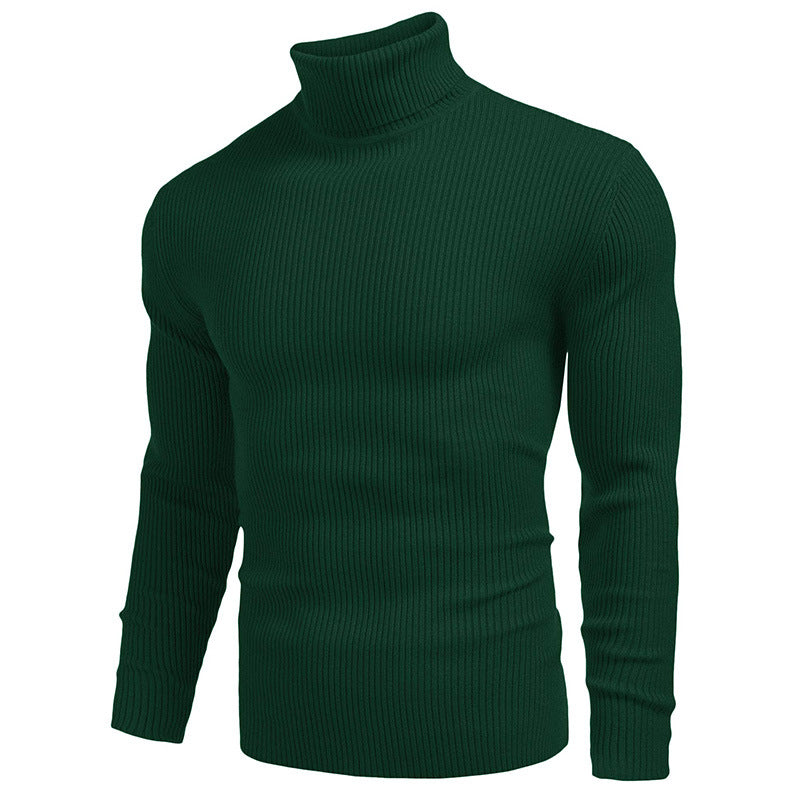 🔥 50% RABATT 🔥 Vinterstrikket Herregenser med Høyhals – Smal Passform, Varm & Stilren ❄️🧥