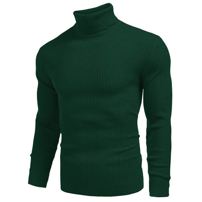 🔥 50% RABATT 🔥 Vinterstrikket Herregenser med Høyhals – Smal Passform, Varm & Stilren ❄️🧥