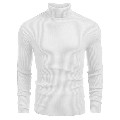 🔥 50% RABATT 🔥 Vinterstrikket Herregenser med Høyhals – Smal Passform, Varm & Stilren ❄️🧥