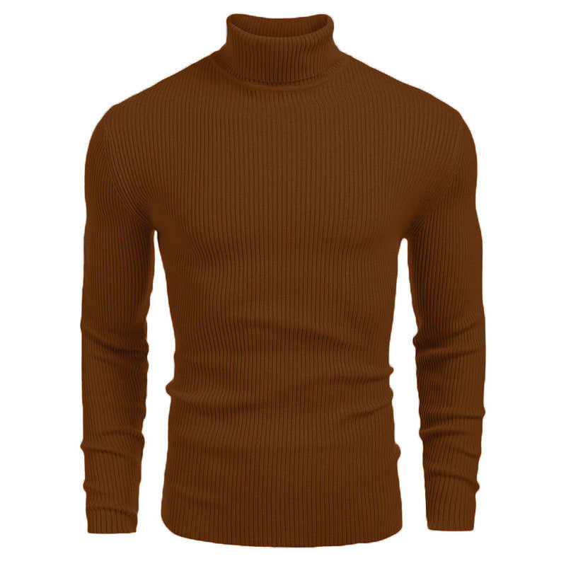🔥 50% RABATT 🔥 Vinterstrikket Herregenser med Høyhals – Smal Passform, Varm & Stilren ❄️🧥