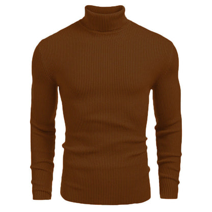 🔥 50% RABATT 🔥 Vinterstrikket Herregenser med Høyhals – Smal Passform, Varm & Stilren ❄️🧥