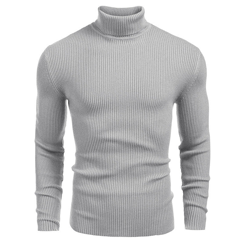 🔥 50% RABATT 🔥 Vinterstrikket Herregenser med Høyhals – Smal Passform, Varm & Stilren ❄️🧥