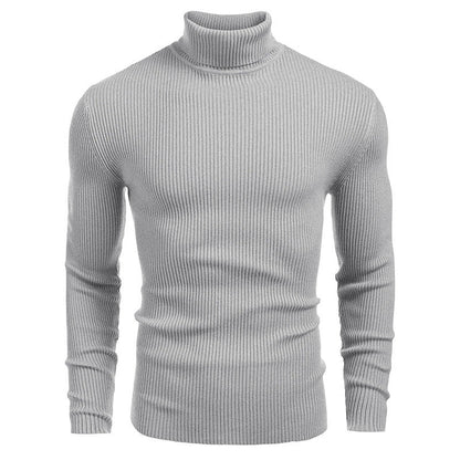 🔥 50% RABATT 🔥 Vinterstrikket Herregenser med Høyhals – Smal Passform, Varm & Stilren ❄️🧥