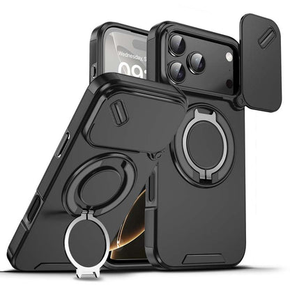 🔥Магнитен калъф за телефон с поставка за пръстен за iPhone✨