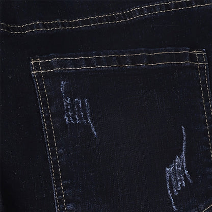 Men’s Straight Fit Distressed Denim Jeans