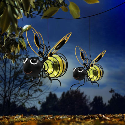 🐝 Соларна лампа с висулка на открито