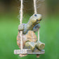 🐢🌿 Очарователна декоративна люлка с костенурка за градина и дом