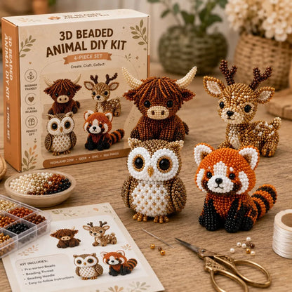 💖🐾 Комплект „Направи си сам“ за 3D животинки от мъниста