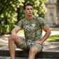 👕 Мъжки комплект, състоящ се от тениска в джинсов стил и шорти | Лека, проветрива екипировка за лятото ☀️