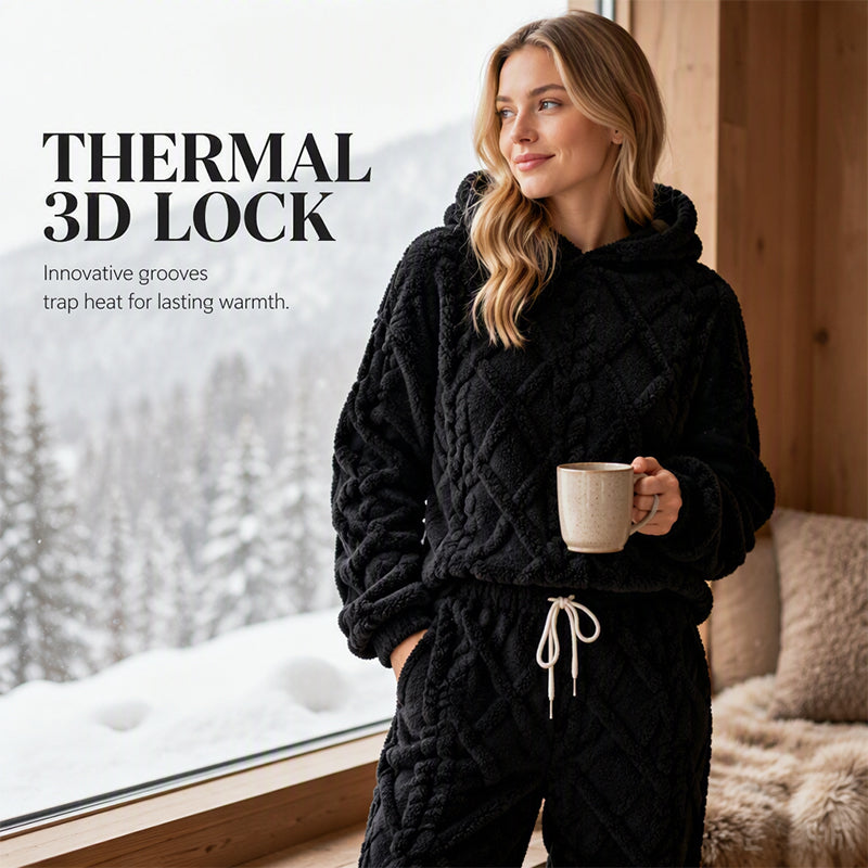 ☀️Spesialtilbud – 50 % rabatt🍂 Plysj-sett med geometriske mønstre i relieff – tidløs komfort og uanstrengt stil til enhver anledning