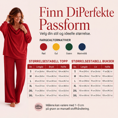 🔥 50% RABATT 🔥 Damesett – Topp med Krage & Vide Bukser – Stilfullt, Komfortabelt & Allsidig 👗✨