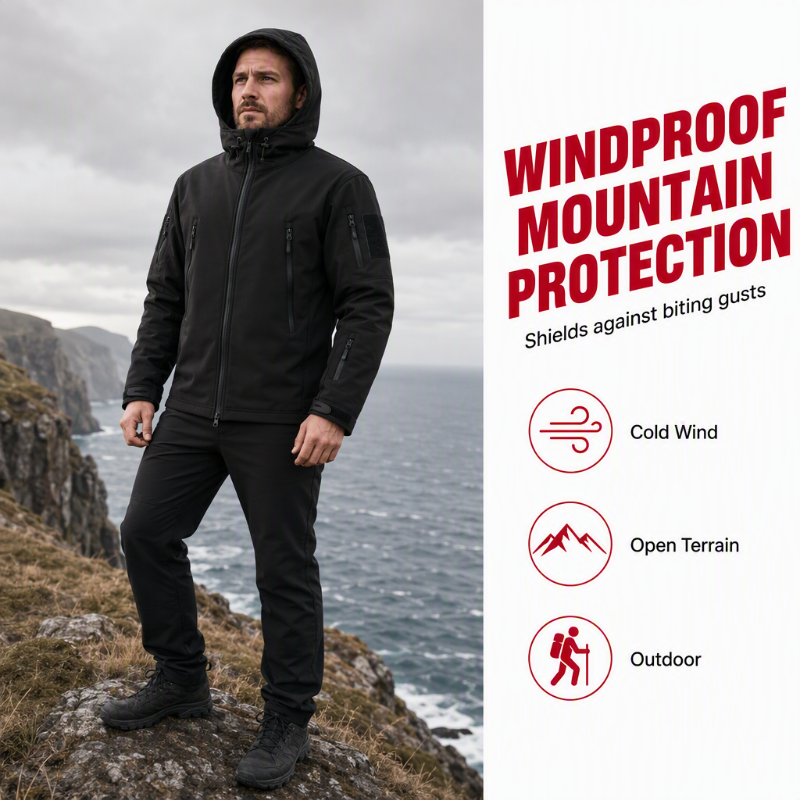 💥 50% RABATT 🌧️🧥 Vanntett & Isolert Friluftsjakke for Menn – Laget for Vind og Regn, Varm & Allsidig ❄️🔥