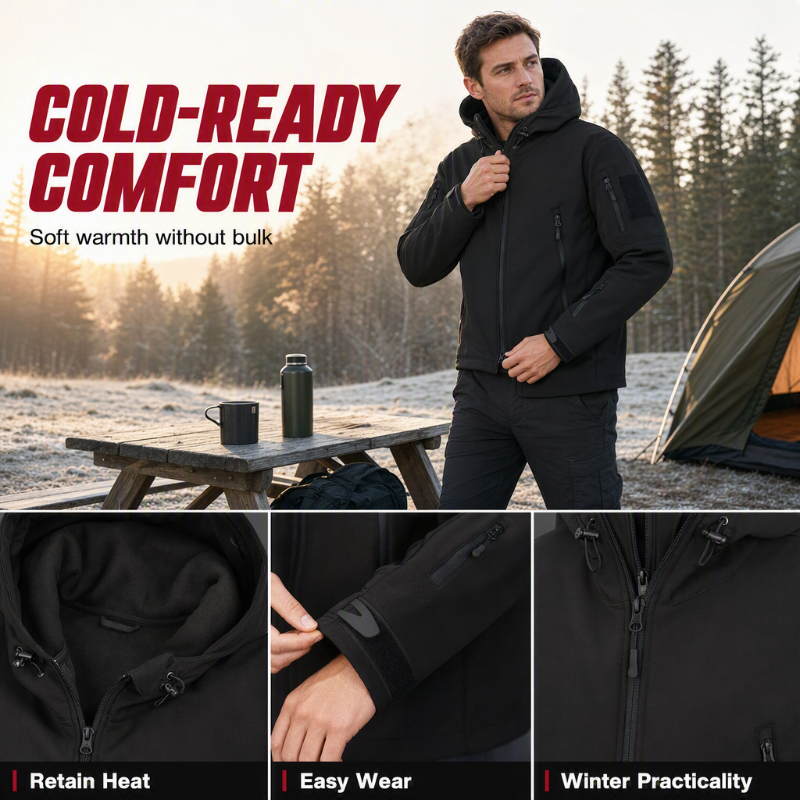 💥 50% RABATT 🌧️🧥 Vanntett & Isolert Friluftsjakke for Menn – Laget for Vind og Regn, Varm & Allsidig ❄️🔥