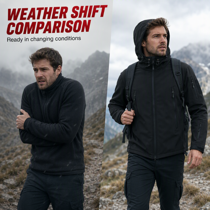 💥 50% RABATT 🌧️🧥 Vanntett & Isolert Friluftsjakke for Menn – Laget for Vind og Regn, Varm & Allsidig ❄️🔥