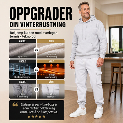 Løstsittende cargo-joggebukser med snøring for menn