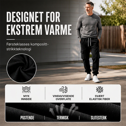 Løstsittende cargo-joggebukser med snøring for menn