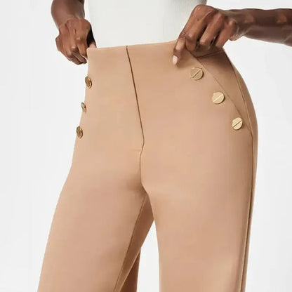Bestselger 🔥 | Elegante, løstsittende damebukser – høy midje, elastisk stoff, perfekt passform