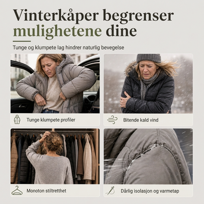 Vendbar, polstret slank kåpe med hette