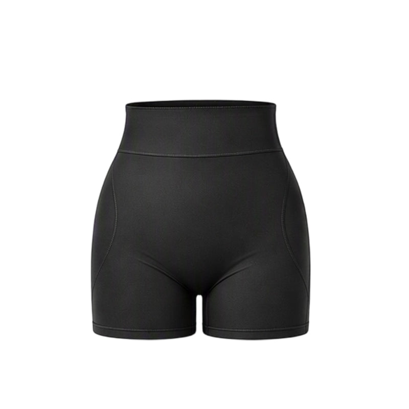 Damehøytaljede, mageholdende, polstrede shapewear-shorts