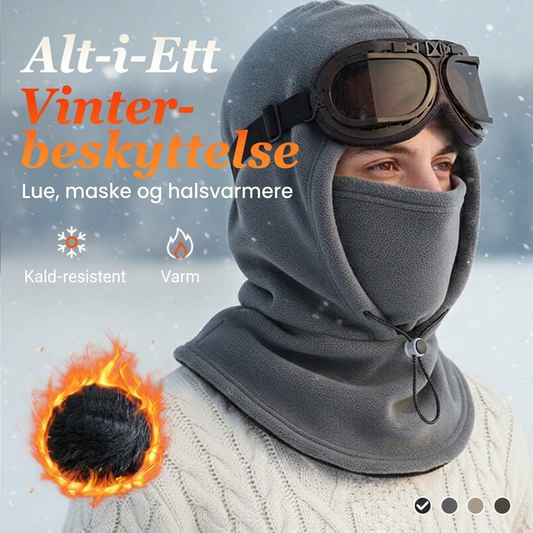 ❄️ Varm Balaklava med Justerbar Snøring – Ansikts- og Halsbeskyttelse