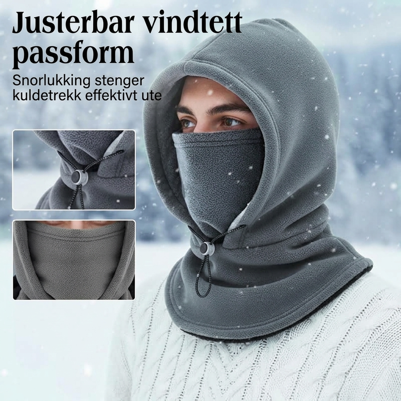 ❄️ Varm Balaklava med Justerbar Snøring – Ansikts- og Halsbeskyttelse