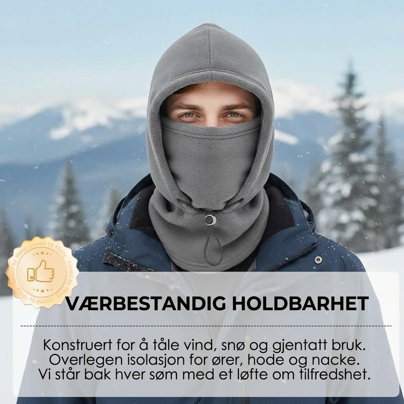 ❄️ Varm Balaklava med Justerbar Snøring – Ansikts- og Halsbeskyttelse