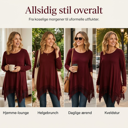 Bohemsk blonde-tunikktopp for kvinner