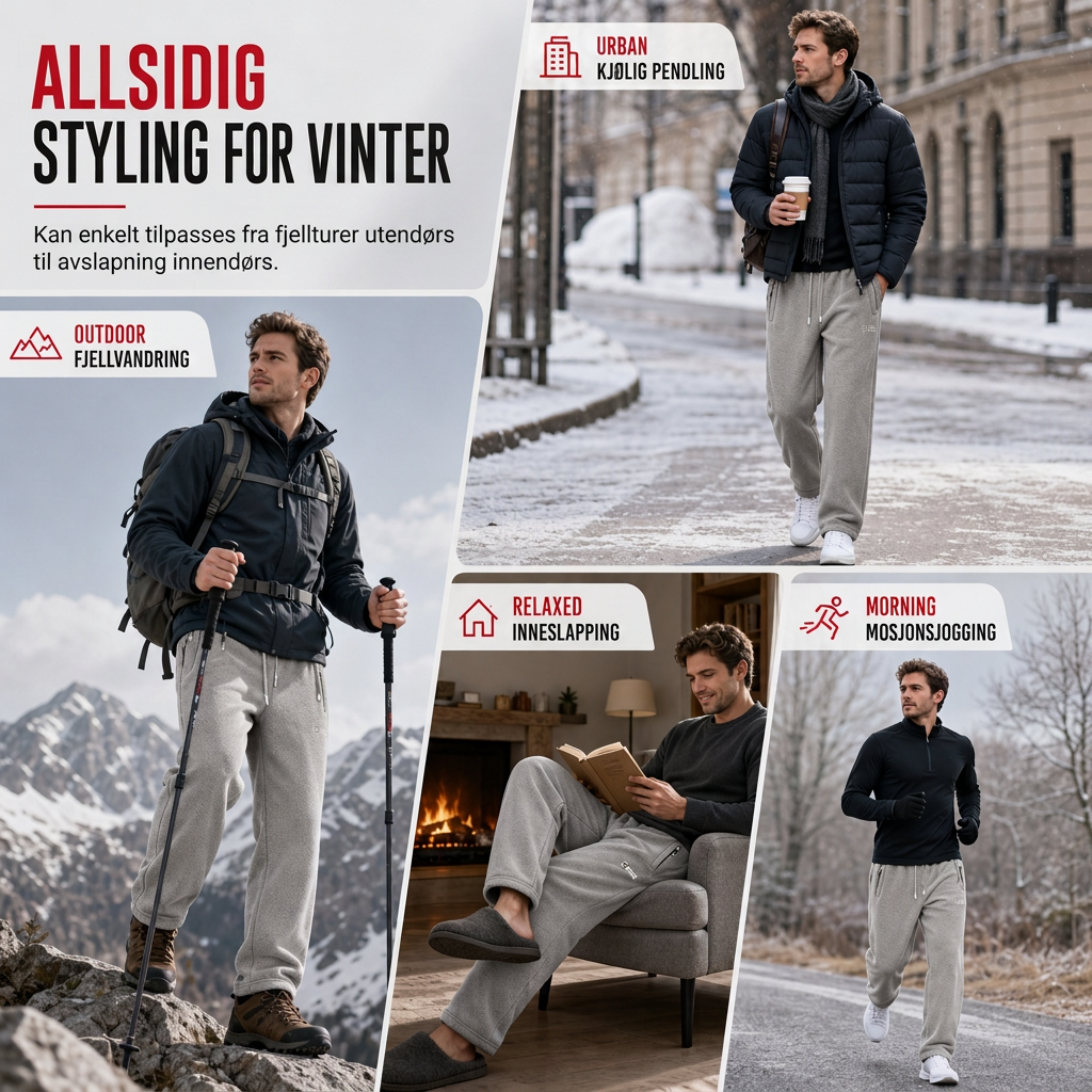 Unisex tykke varme fleecebukser – Myke, behagelige og perfekte til vinteren ✨👖❄️