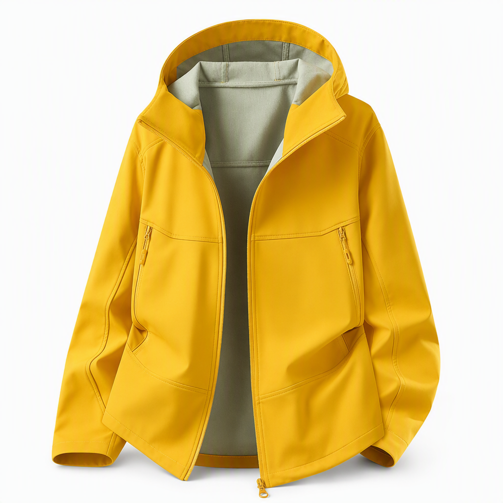 🧥 Softshelljakke for unisex med hette – vannavstøtende og pustende