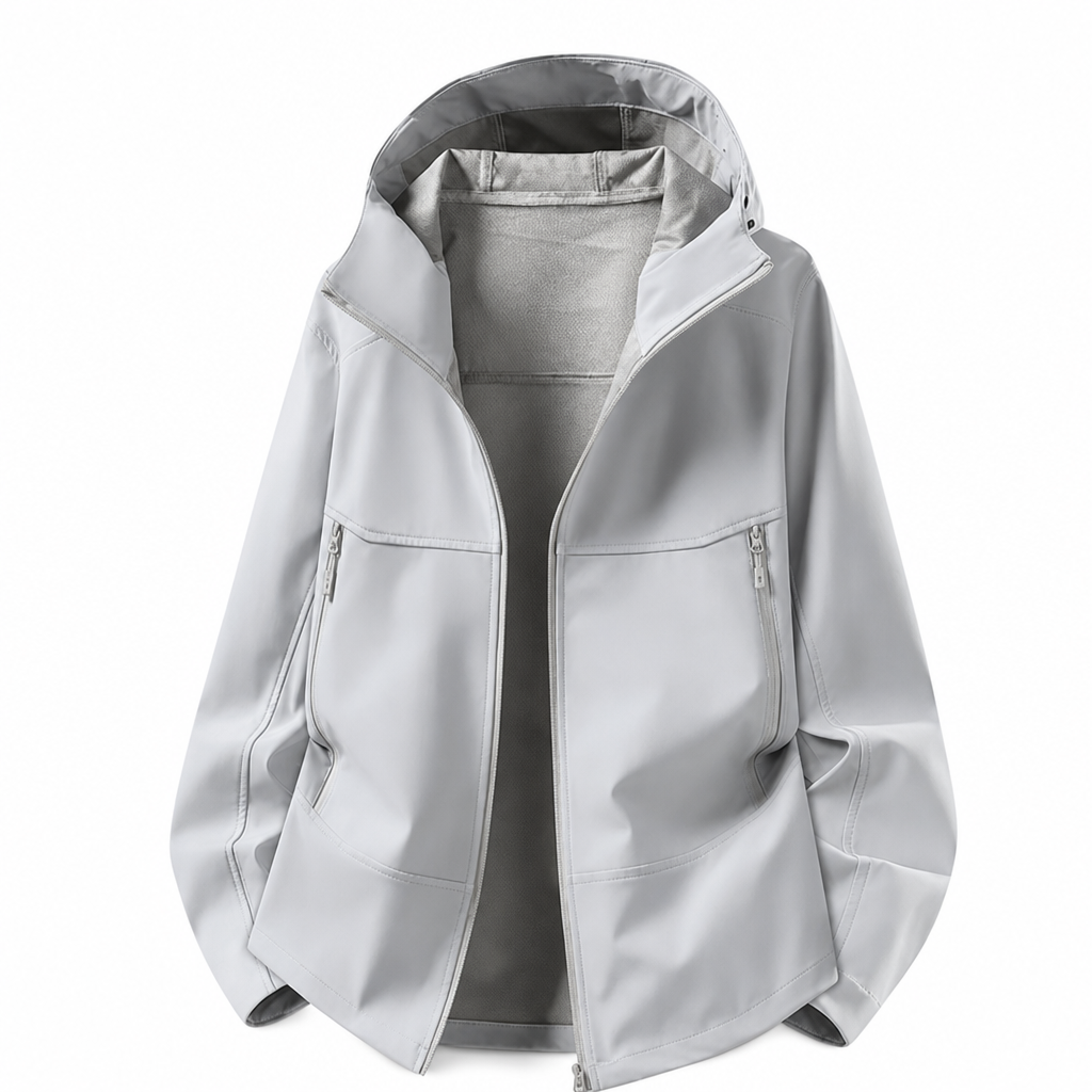 🧥 Softshelljakke for unisex med hette – vannavstøtende og pustende