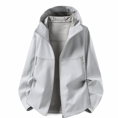 🧥 Softshelljakke for unisex med hette – vannavstøtende og pustende