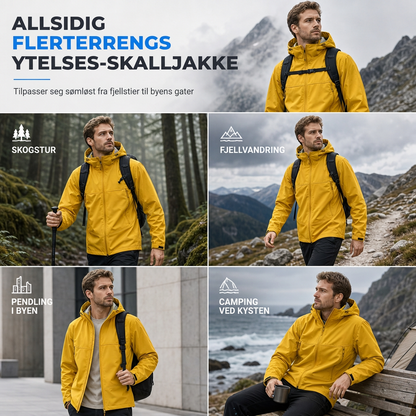 🧥 Softshelljakke for unisex med hette – vannavstøtende og pustende