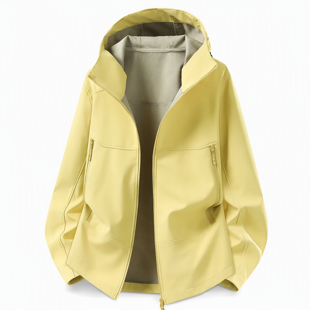 🧥 Softshelljakke for unisex med hette – vannavstøtende og pustende