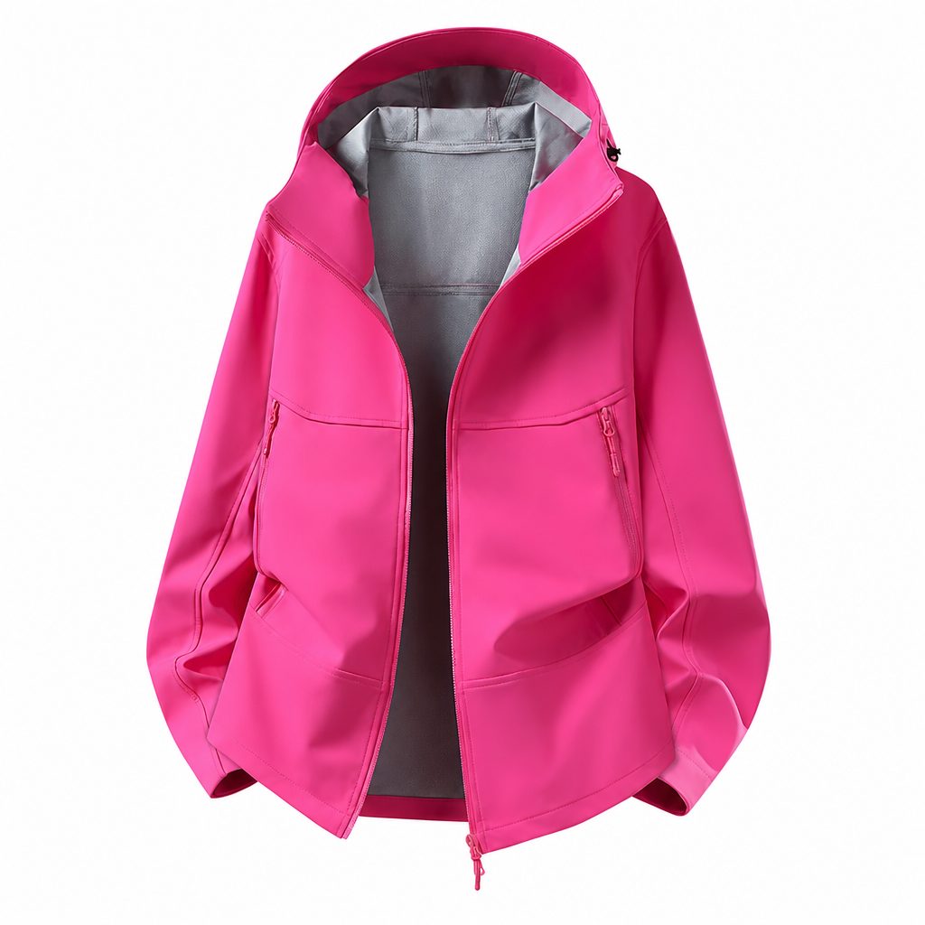 🧥 Softshelljakke for unisex med hette – vannavstøtende og pustende